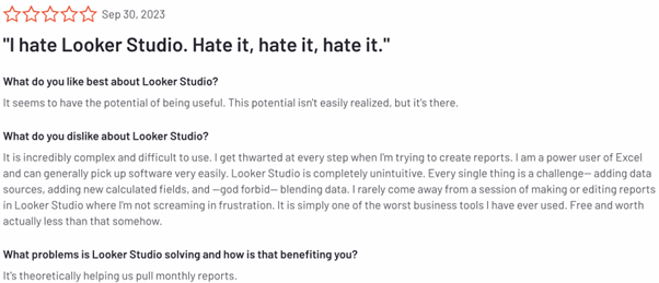 I Hate Looker Studio